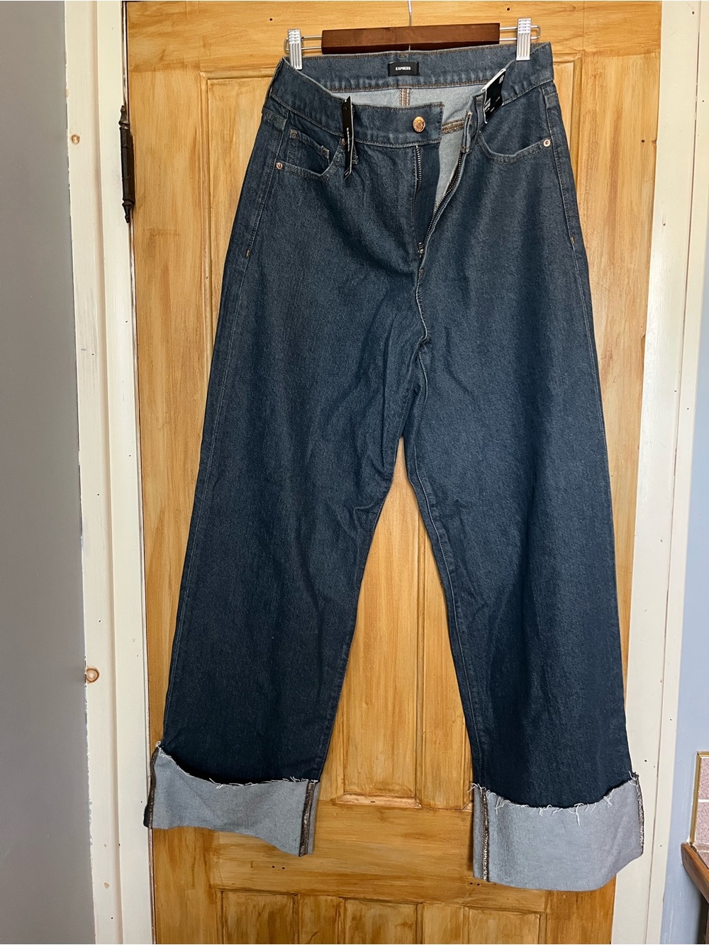 Express Wide Leg High Rise Jeans
